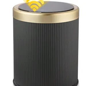 Smart Bathroom Trash Can  Garbage Can With Lid, 2.8 Gallon Montion Srnsor Trash Bin for Bathroom.