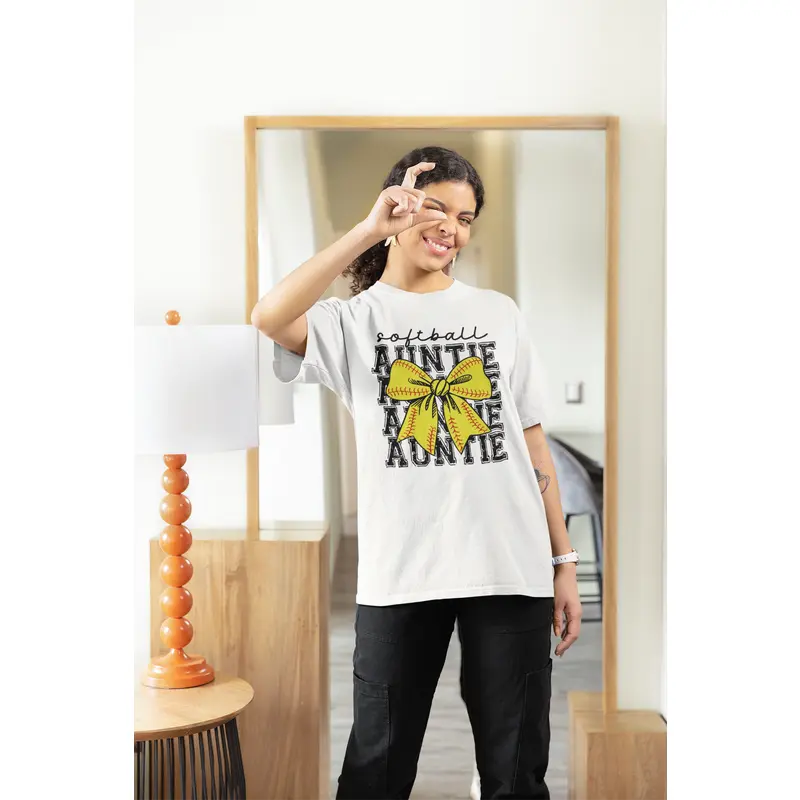 Softball Auntie Shirt, Game Day Tee, Gift for Sport Lover, Cheer Aunt Sweatshirt