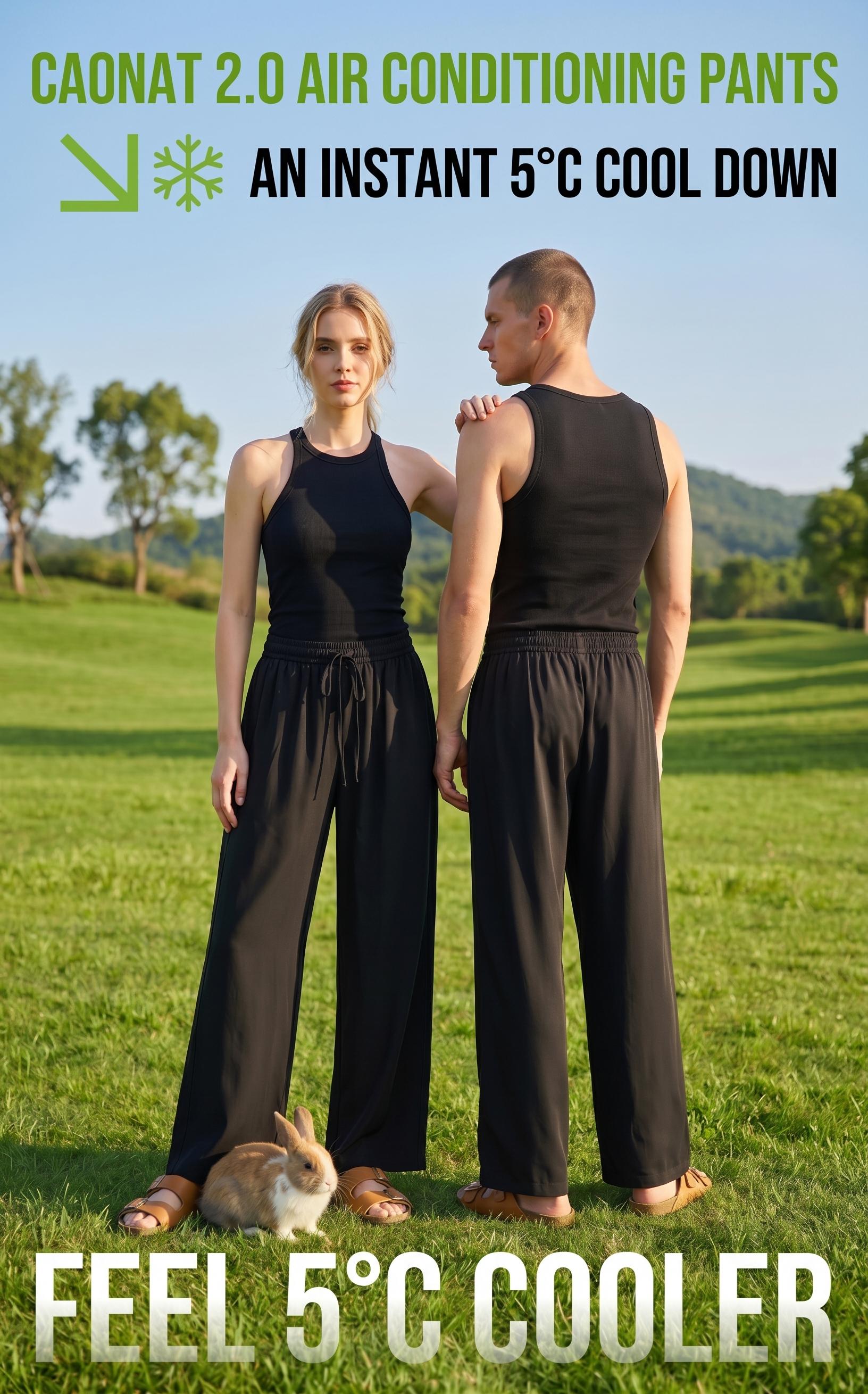 CAONAT 2.0 air conditioning pants, Ice Cooling Straight Pants, Unisex Lightweight Breathable Stretch Basic Plain All-Seasons Summer Casual Trousers CAONAT 2.0 air conditioning pants, Ice Cooling Straight Pants, Unisex Lightweight Breathable Stretch Basic Plain All-Seasons Summer Casual Trousers