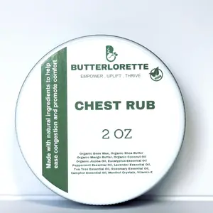 Chest Rub - Eucalyptus, Peppermint, Camphor, Tea Tree, Menthol - Nourishing Formula for Congestion Relief & Relaxation Support - Clear