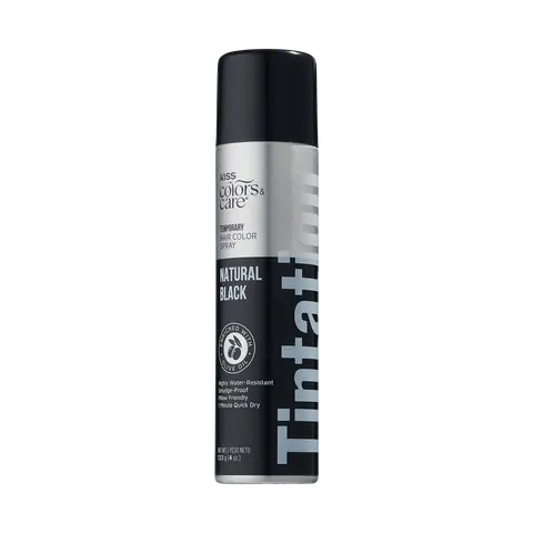 Kiss Colors & Care Tintation Spray - Natural Black | Temporary Hair Color Spray, Semi Permanent Hair Color, Hair Dye, Hair Color