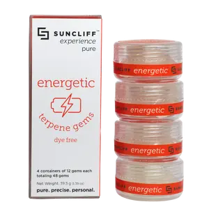 Suncliff Dye Free Terpene Gems 48-Count | Energetic Experience Pack | Natural Mood Gems