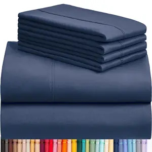 CozyLuxe Home Bedding Sheets Set (Flat sheet + Fitted Sheet + Pillowcase), Deep Pockets, Easy Fit, Silky Soft, Wrinkle Free, Cooling, Machine Washable, Fade Resistant, Solid Color, Giftable, All Sizes – Twin, Twin XL, Full, Queen, King, California King