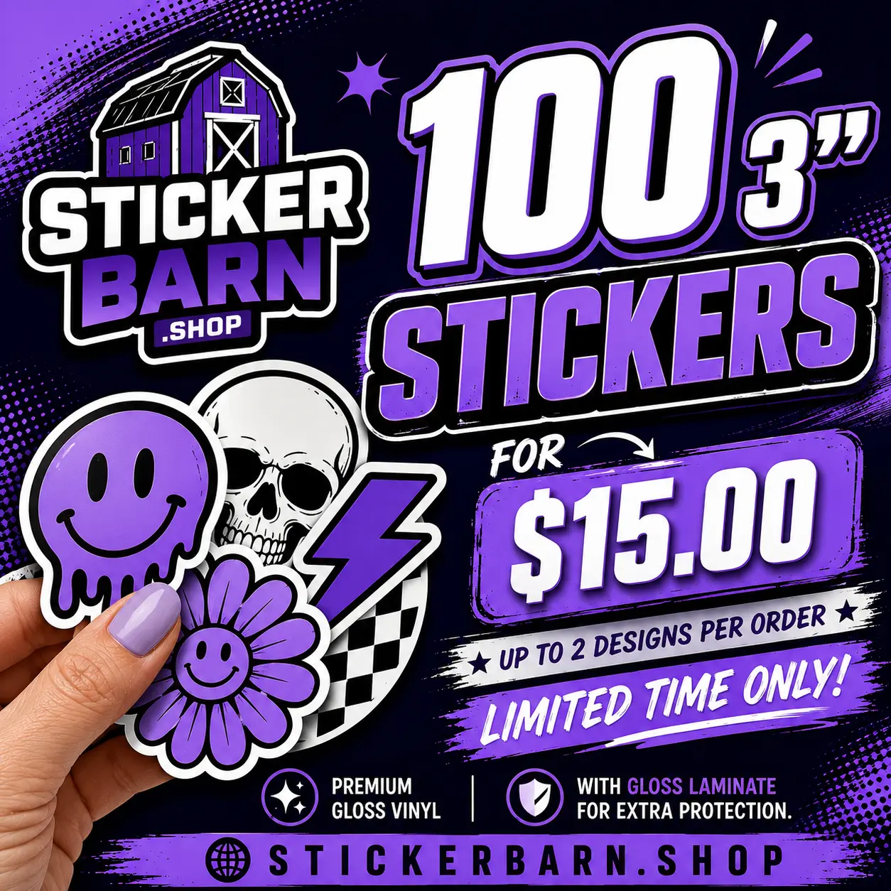 [- PROMO -] 100 Stickers for $15.00