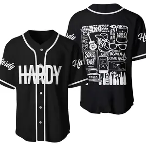 Black Baseball Jersey Shirt – Classic Button-Up Athletic Style, Breathable Fabric, Streetwear Fashion, Unisex Casual Sports Top, Trendy Oversized Fit