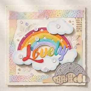 Rainbow Metal Cutting Dies for DIY Scrapbook Cutting Die Paper Cards Embossed Decorative Craft Die Cut