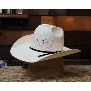 Resistol: 20X Latigo Brim 4 1/4" Straw Hat (Open Crown)