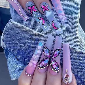 Press-on Nails Purple Butterfly Press-on Nails Purple Butterfly