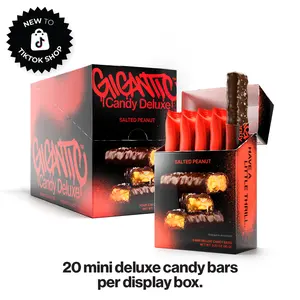 Salted Peanut Dark Chocolate Mini Candy Bars (20 Count) Display Box – Candy Deluxe by Gigantic
