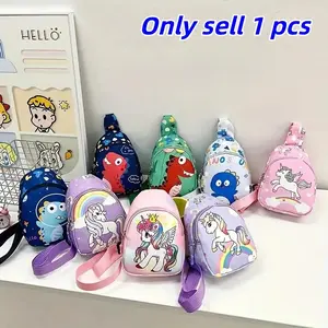 Unicorn Pattern Chest Bag, Dinosaur Design Waist Pack, Ideal Gift Choice, Single Shoulder Crossbody Bag, Simple Style, Fashionable Crossbody Bag