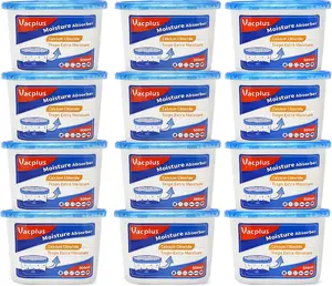 Moisture Absorbers, 10.5 Oz Humidity Absorber Boxes Attracts Extra Moisture from Your Bathroom, Closet, Kitchen & Study, Dehumidifier, Odor Eliminator for Closet (Fragrance Free), 12 Packs
