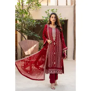 Maroon Pakistani Suit