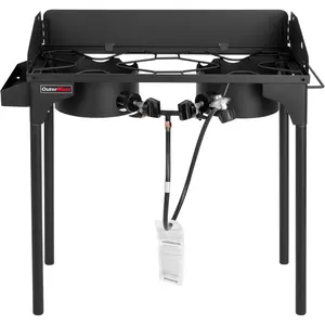 OuterMust OB2-01 Outdoor 60,000 BTU Double Propane Burner Propane Gas Stove