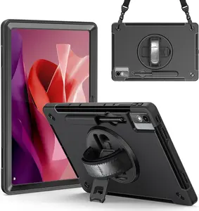 Shockproof Rugged Lenovo Tab P12 Case, Protective Case for Lenovo Tab P12 12.7 Inch with Kickstand