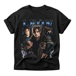 Limited Leon Kennedy Shirt, Resident Evil Requiem T-Shirt, gift for her, him, Womenswear Top, Unisex Graphic Top Streetwear