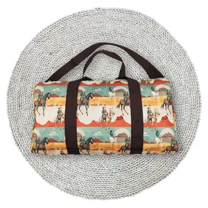 Adult Western Horse Rodeo Sleepover Gym Sports Duffel Travel Bags