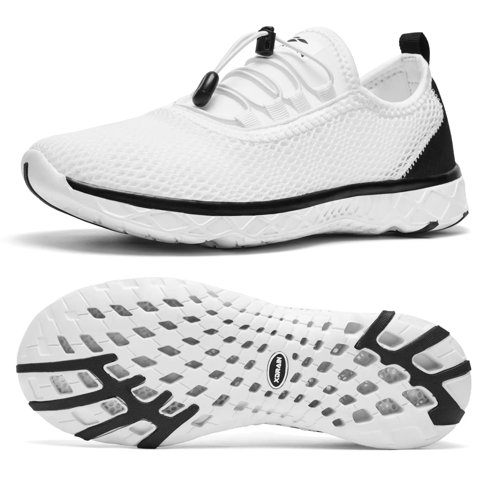ALEADER Men's Stylish Slip-On Water Shoes - Quick-Dry XDrain Sneakers with 3D Dual Cushion, Lightweight EVA, Comfortable Activewear for Summer City Walk, Kayaking