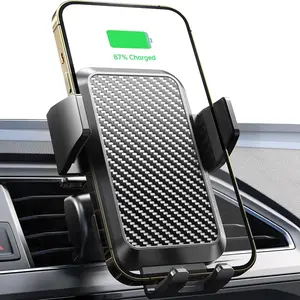 Charger, 15W Fast  Auto Clamping  Charger Cell Phone Holder Mount Vent for  15 14 13 12 Mini Pro Max 11 XR XS X,  Galaxy S23 Ultra S22 S21+ Note 20, etc