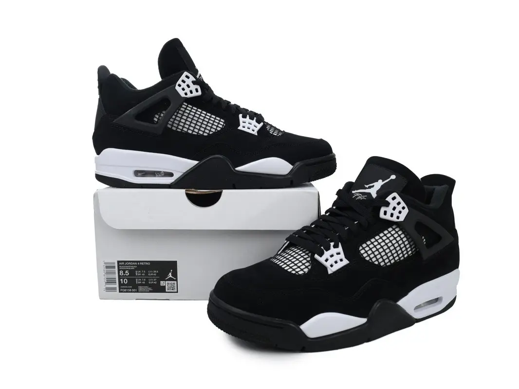 Black White Suede Mid‑top Basketball Shoes Mesh Breathable Air Cushion Unisex Retro Contrast Trendy Sneakers