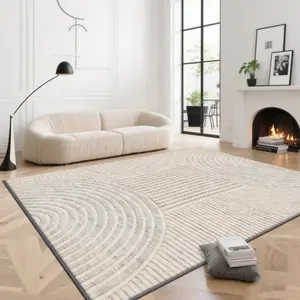Velvet + Soft Modern Minimalist Stripe Geometric Pattern Printed Carpet, Home Decoration Carpet, Living Room Large Carpet, Living Room Rug, Bedroom Carpet
