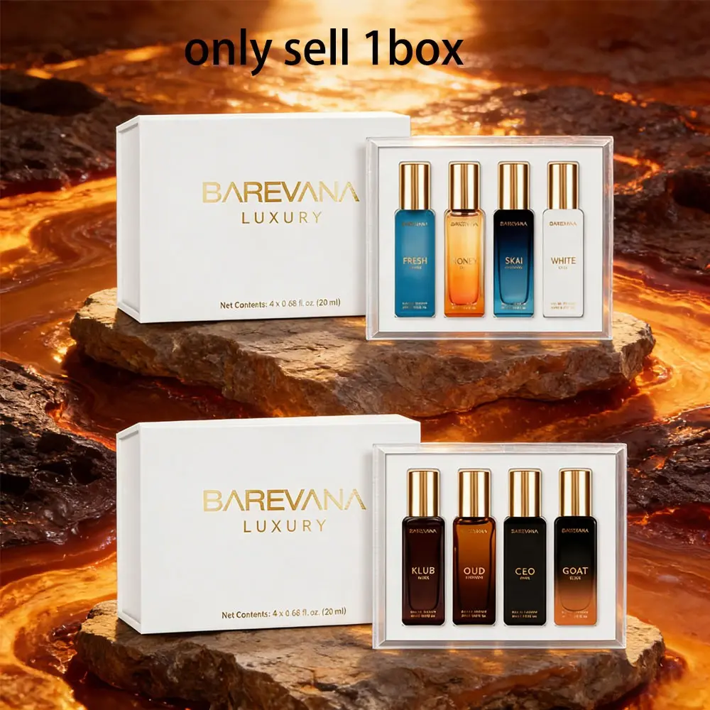 Barevana Luxury Four-Piece Perfume Gift Set, Long-Lasting Natural Fresh Fragrance Sets, Vegan and Cruelty-Free Perfumes Set, Perfume Gift Box, Parfum Gift Set for Partner and Friends