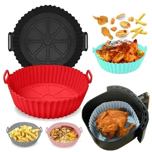 1 Piece Silicone Air Fryer Liner - Non-stick, Reusable Round Food Basket Accessory for Air Fryer, Fits Most Models, Great for Home, Kitchen, Patio, RV Use, No Electricity Required