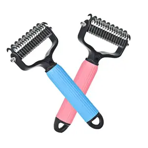 Dog Detangling Comb | Double-Sided Stainless Steel Grooming Tool for Daily Coat Care