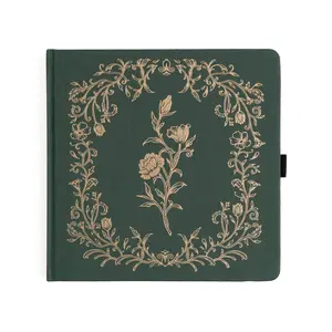 8x8 Antique Floral Dot Grid Notebook