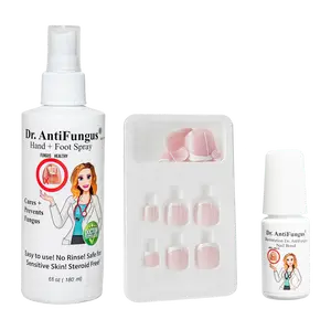 Dr. Anti Fungus Press on Nails + Hand & Foot Spray Bundle