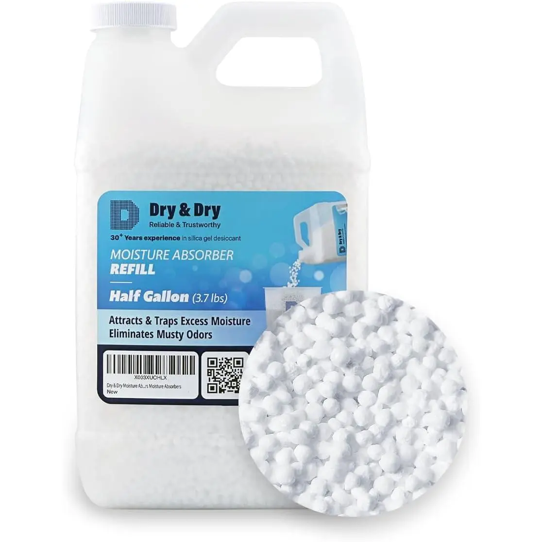 Fragrance-Free Water Absorbent Refill Beads (3.7 lbs) for Home, Festive & Party Supplies Use, Moisture Absorber Refill