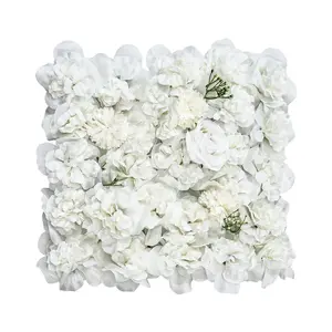 3D Flower Wall Panels – 24 PCS (15" × 15") Artificial Floral Backdrop with Mesh Backing, Seamless Design & Easy Installation – White