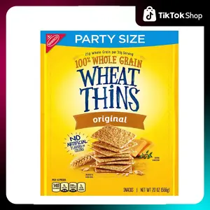 Wheat Thins Original Whole Grain Wheat Crackers, Party Size, 20 oz Box