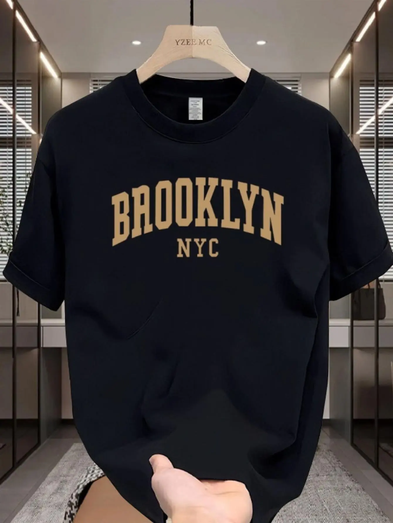 Brooklyn NYC Skyline & Graphic T-Shirt - Soft Black Cotton Unisex Tee for Men & Women - Vintage New Print Short Sleeve Crew Neck Streetwear, Relaxed Fit Casual Apparel, PLUS SIZE