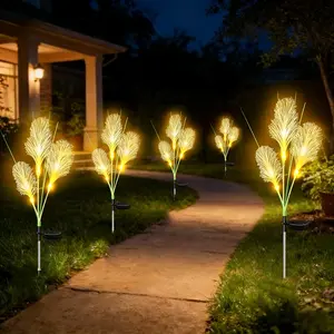 Solar Powered Fiber Optic Light Strip, Ip54 Outdoor Garden Decor, Backyard Patio Pathway Holiday Wedding Party Decoration