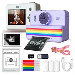 Instant Camera with Accessories, 2.8 Inch Screen 1080P HD Portable Digital Camera with Memory Card & Reader & Colored Pen & Data Cable, Birthday Gift