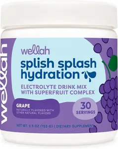 Splish Splash Hydration Electrolyte Drink Mix (Grape Flavored, 30 Servings)