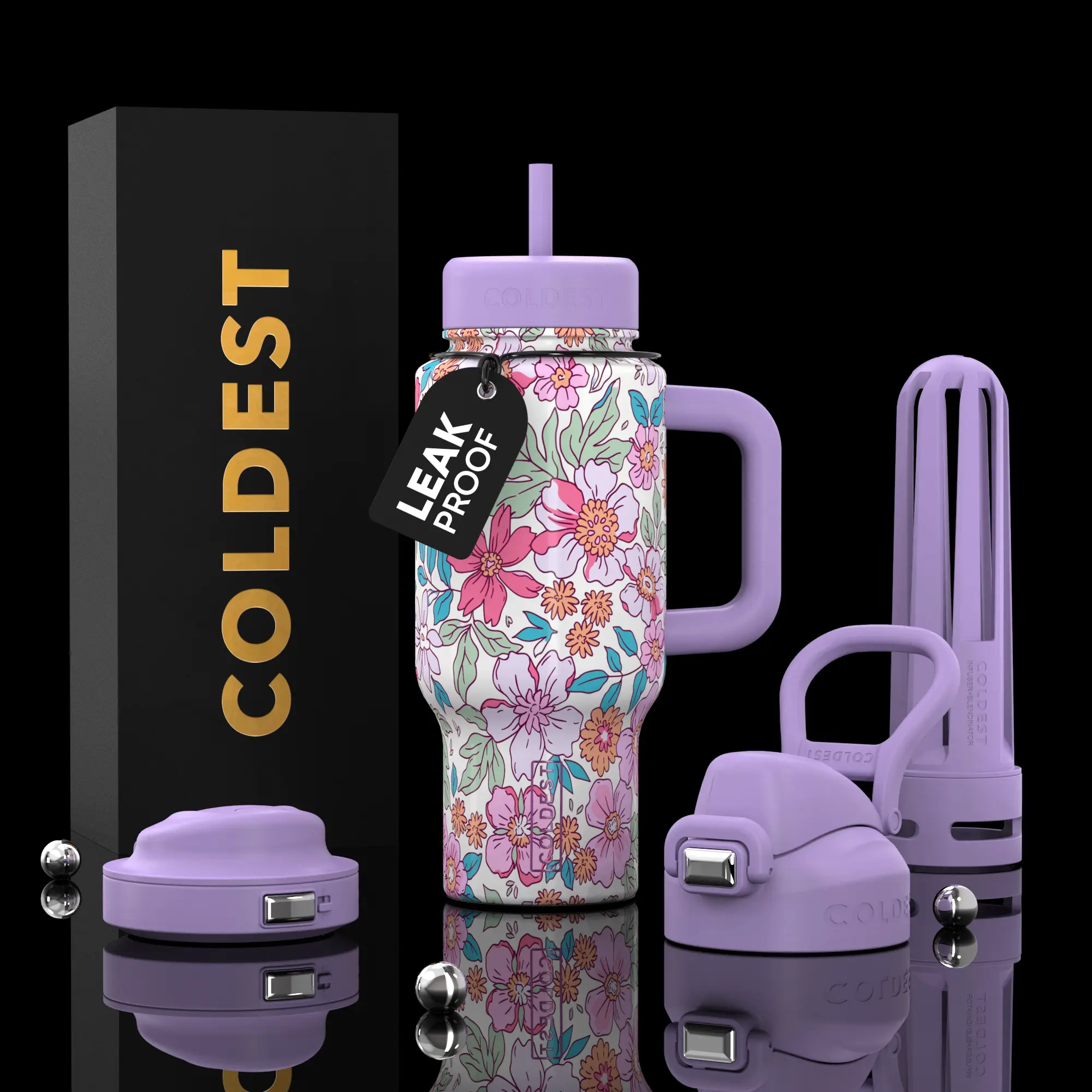COLDEST 24oz Limitless Ultra v8 Vacuum Flask, Insulated Kitchenware Drinkware for Hot/Cold Beverages