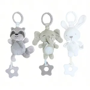 Baby Rattle Toy, 1 Count Cute Animal Design Hanging Rattle Toy, Rattle Maracas Sensory Early Development Learning Music Toy for Nursery, Newborn Birthday Gifts, Cribs Strollers Hanging Bells