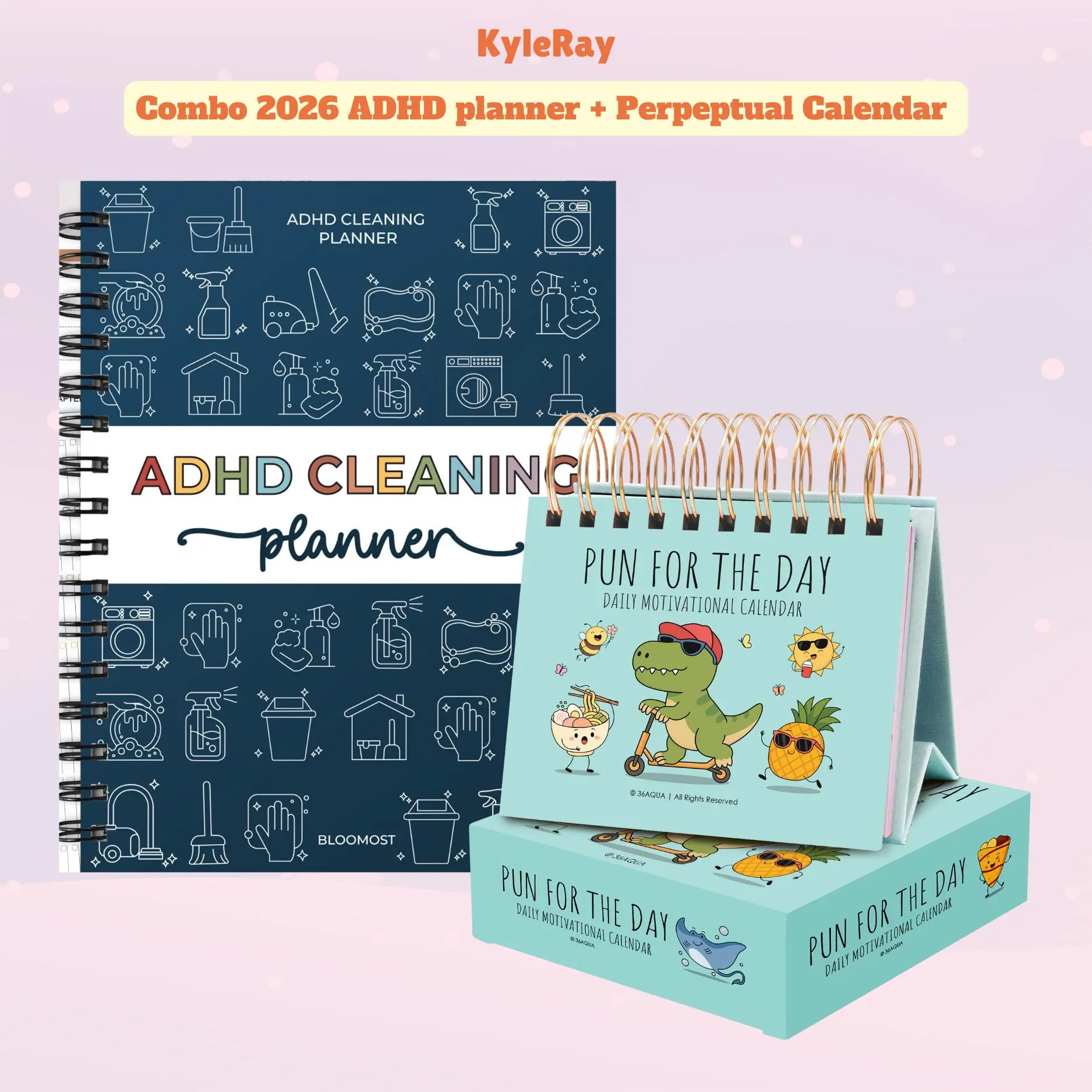 Combo ADHD Planner + Perpeptual Flip Calendar