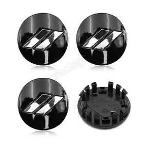 High quality with buckle，New 63mm 2.5" // 4PCS Slashes Plastic Tire Hubcap Car Rim Wheel Hub Center Cap for 2017-2022 with 20" Wheels 6CZ27DX8AA (Glossy Black and Chrome)