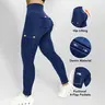 CHICME High Stretch Chic Leggings for Women - High Waist, Flap Pockets, Tummy Control, Stylish Women's Wear, Gym Clothes for Workout Active Bottoms