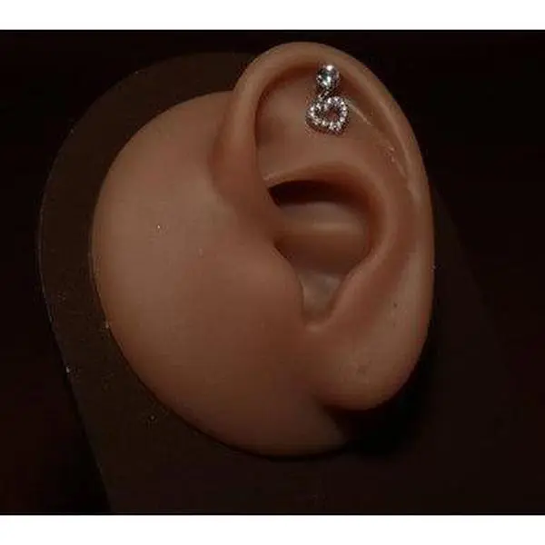 Dangling Heart Cartilage Piercing Ear Jewelry For Women