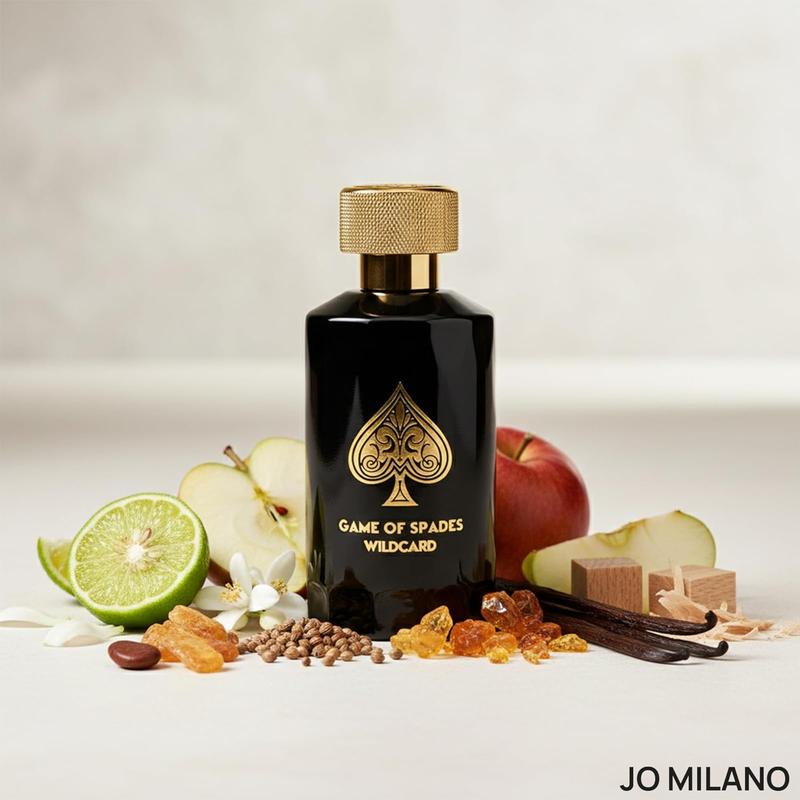 Jo Milano Game of Spades Wildcard Parfum Spray | 3.4 oz (100ml) | Vanilla, Apple, Tonka, Oud Wood, Bergamot Scent |   Fragrance for Men long lasting perfume