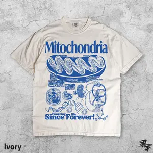 Mitochondria Vintage Science T-Shirt, Retro Biology Graphic Tee, 90s Academic Cell Diagram Shirt, Geek Lab Humor Top, STEM Learning Gift
