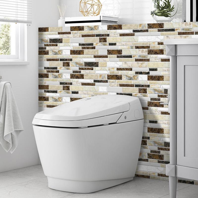 Marble Pattern Wall Sticker, Self-Adhesive Peel-and-Stick Waterproof and Oil-Proof Wall Decal for Kitchen, Bathroom, Home Office and Dormitory, Marble Backsplash Wallpaper