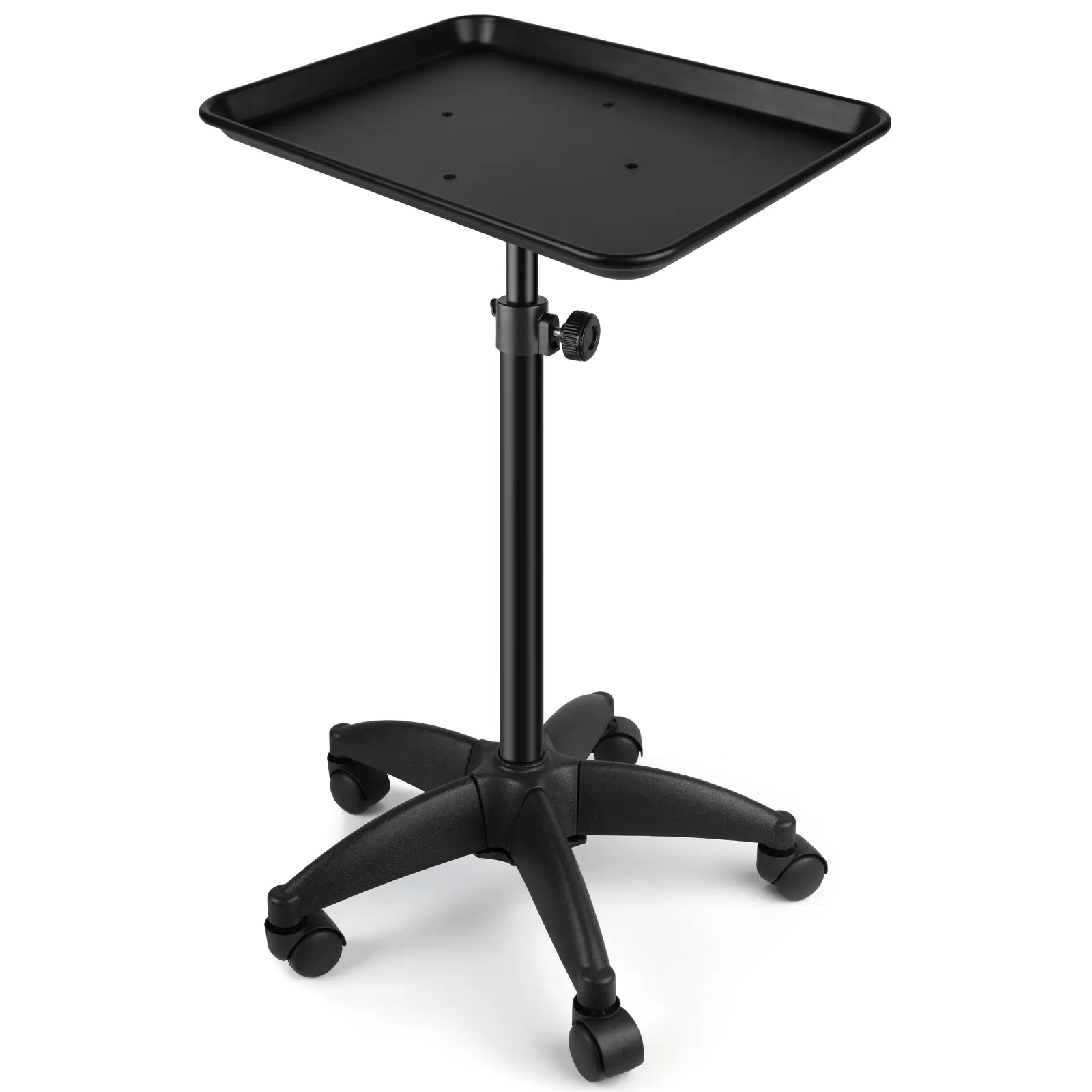Salon Tray Cart on Wheels，Height Adjustable Trolley Cart  is Used for Hair Salon,Beauty Spa,Tattoo Work Table and Hair Stylist Storage