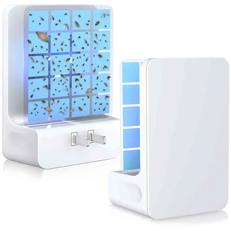 Plug-In Flying Insect Trap – Silent UV Light Bug Catcher with Sticky Traps for Fruit Flies, Gnats & Mosquitoes – Safe for Kids & Pets, Ideal for Home Use mosquito trap