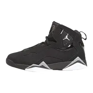 Air Jordan True Flight GS "BLACK/WHITE/METALLIC SILVER" 343795 010