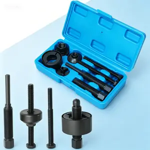 Universal Power Steering Pulley Puller Install Tool, Compatible with Ford GM Volkswagen Chrysler Vehicles, No Damage Steering Wheel Pump Removal Kit, Durable Steel Construction for Auto Repair