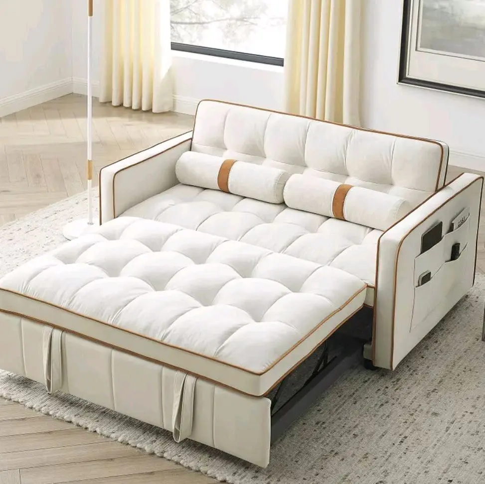 Pull Out Sleep Sofa Bed 2 Seater Loveseats Sofa Couch for Office Living Room US